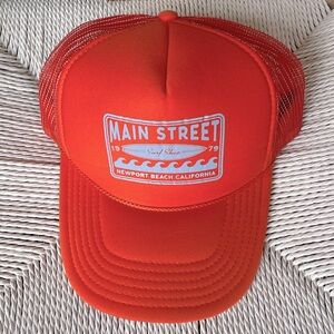 Main Street Surf Shop Newport Beach CA Trucker Snap back Baseball Hat by Otto